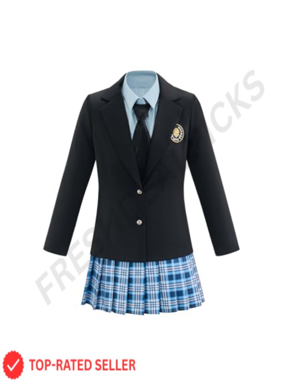 Women's Mia School Uniform Costume Dress Set Blazer Pleated Skirt